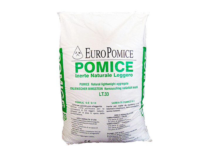 Pomice in sabbia 0/3 mm (pallet da 40 sacchi da 33 lt)